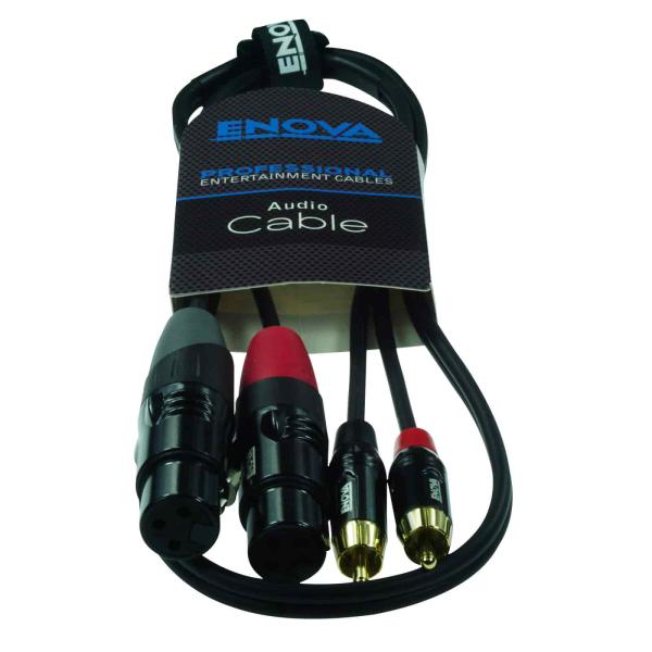 Cinch Kabel male schwarz & rot Stereokabel